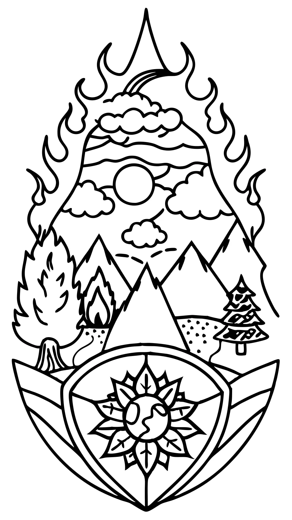 elemental coloring pages printable